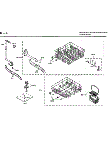 Rack parts for Bosch Dishwasher SHU33A05UC/47 from AppliancePartsPros.com