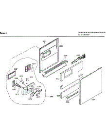 Door parts for Bosch Dishwasher SHU33A05UC/47 from AppliancePartsPros.com