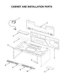 Cabinet And Installation Parts parts for Kitchenaid Microwave/Hood Combo YKMLS311HSS2 from AppliancePartsPros.com