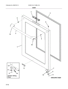 Door parts for Electrolux Wine & Beverage Cooler EI24BL10QS1 from AppliancePartsPros.com