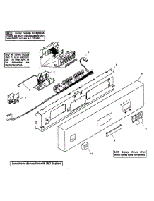 Fascia Panel parts for Bosch Dishwasher SHU33A06UC/14 from AppliancePartsPros.com