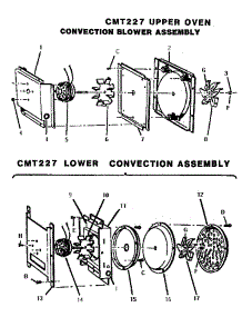 Convection Assemblies parts for Thermador Range/Microwave Combo CMT227 from AppliancePartsPros.com