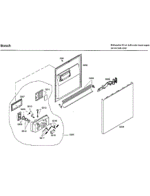 Door parts for Bosch Dishwasher SHU33A06UC/22 from AppliancePartsPros.com