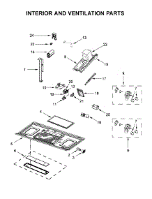 Interior And Ventilation Parts parts for Kitchenaid Microwave/Hood Combo KMHS120EWH6 from AppliancePartsPros.com