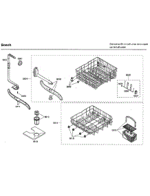Rack parts for Bosch Dishwasher SHU33A06UC/47 from AppliancePartsPros.com