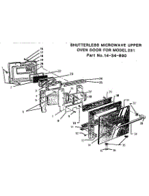 Microwave Oven Door, Upper parts for Thermador Range/Microwave Combo CMT231EC from AppliancePartsPros.com