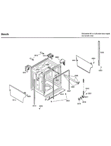 Frame parts for Bosch Dishwasher SHU33A06UC/47 from AppliancePartsPros.com