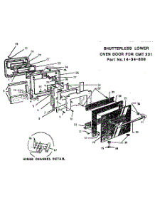 Oven Door, Lower parts for Thermador Range/Microwave Combo CMT231EC from AppliancePartsPros.com