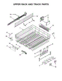Upper Rack And Track Parts parts for Jenn-Air Dishwasher JDB9200CWX4 from AppliancePartsPros.com