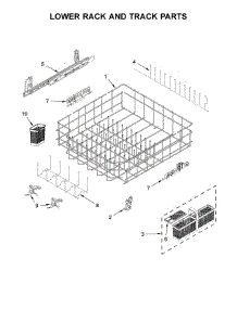 Lower Rack And Track Parts parts for Jenn-Air Dishwasher JDB9200CWX4 from AppliancePartsPros.com