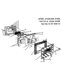 Oven Door, Upper parts for Thermador Range/Microwave Combo CMT231S from AppliancePartsPros.com