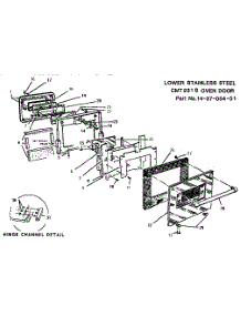 Oven Door, Lower parts for Thermador Range/Microwave Combo CMT231S from AppliancePartsPros.com
