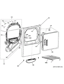 Front Panel & Door parts for Hot Point Dryer HTX24GASK0WW from AppliancePartsPros.com