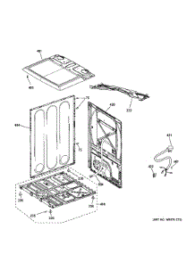Cabinet & Top Panel parts for Hot Point Dryer HTX24GASK0WW from AppliancePartsPros.com