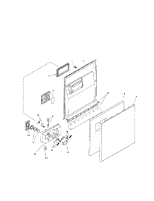 Door Assembly parts for Bosch Dishwasher SHU5317UC/12 from AppliancePartsPros.com