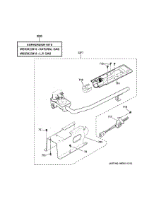 Gas Valve & Burner Assembly parts for Hot Point Dryer HTX24GASK0WW from AppliancePartsPros.com