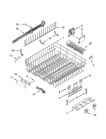 Upper Rack And Track Parts parts for Jenn-Air Dishwasher JDB9800CWP1 from AppliancePartsPros.com