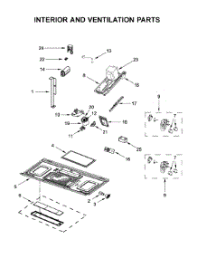 Interior And Ventilation Parts parts for Kitchenaid Microwave/Hood Combo KMHS120EBL7 from AppliancePartsPros.com