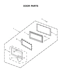 Door Parts parts for Kitchenaid Microwave/Hood Combo YKMHS120EBS3 from AppliancePartsPros.com