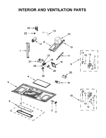 Interior And Ventilation Parts parts for Kitchenaid Microwave/Hood Combo YKMHS120EBS3 from AppliancePartsPros.com