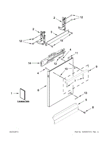 Door And Panel Parts parts for Jenn-Air Dishwasher JDB8000AWC2 from AppliancePartsPros.com