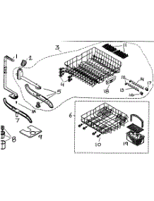 Racks parts for Bosch Dishwasher SHU53A06UC/14 from AppliancePartsPros.com
