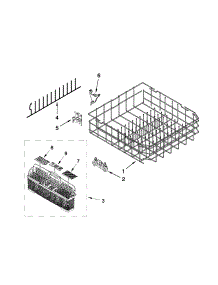 Lower Rack Parts parts for Jenn-Air Dishwasher JDB8000AWC2 from AppliancePartsPros.com