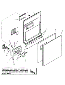 Door Assy parts for Bosch Dishwasher SHU53A06UC/14 from AppliancePartsPros.com