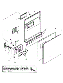 Door Assy parts for Bosch Dishwasher SHU53E02UC/14 from AppliancePartsPros.com