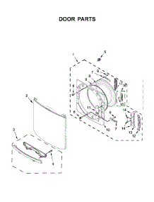 Door Parts parts for Maytag Dryer MED5630HW0 from AppliancePartsPros.com