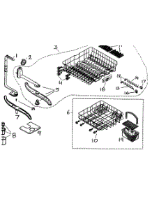 Racks parts for Bosch Dishwasher SHU53E02UC/14 from AppliancePartsPros.com
