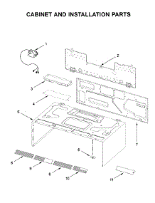 Cabinet And Installation Parts parts for Kitchenaid Microwave/Hood Combo YKMLS311HSS1 from AppliancePartsPros.com