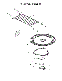 Turntable Parts parts for Kitchenaid Microwave/Hood Combo YKHMS2040WS3 from AppliancePartsPros.com
