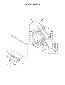 Door Parts parts for Maytag Dryer MED3500FW1 from AppliancePartsPros.com