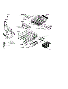 Racks parts for Bosch Dishwasher SHU66C02UC/14 / FD8211 from AppliancePartsPros.com