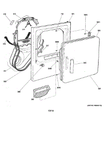 Front Panel & Door parts for Hot Point Dryer HTDX100EM4WW from AppliancePartsPros.com