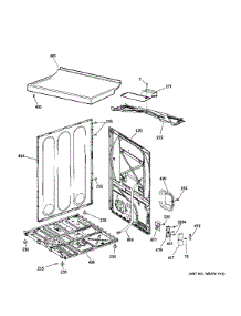 Cabinet parts for Hot Point Dryer HTDX100EM4WW from AppliancePartsPros.com