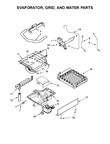 Evaporator, Grid, And Water Parts parts for Jenn-Air Freestanding Ice Maker JIM159XYCX0 from AppliancePartsPros.com