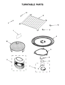 Turntable Parts parts for Kitchenaid Microwave/Hood Combo YKMHC319EBS1 from AppliancePartsPros.com