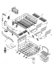 Racks parts for Bosch Dishwasher SHU6802UC/06 from AppliancePartsPros.com