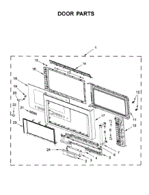 Door Parts parts for Kitchenaid Microwave/Hood Combo YKMHC319ES4 from AppliancePartsPros.com