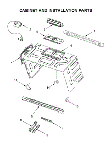 Cabinet And Installation Parts parts for Kitchenaid Microwave/Hood Combo YKMHC319ES4 from AppliancePartsPros.com