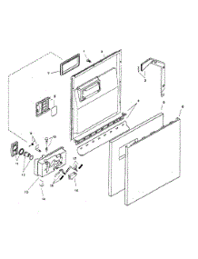 Door Assy parts for Bosch Dishwasher SHU6802UC/06 from AppliancePartsPros.com