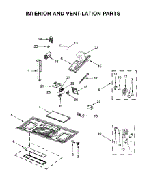 Interior And Ventilation Parts parts for Kitchenaid Microwave/Hood Combo YKMHS120EW6 from AppliancePartsPros.com