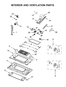 Interior And Ventilation Parts parts for Jenn-Air Microwave/Hood Combo JMV8208CB6 from AppliancePartsPros.com