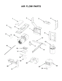 Air Flow Parts parts for Kitchenaid Microwave/Hood Combo YKMLS311HWH1 from AppliancePartsPros.com