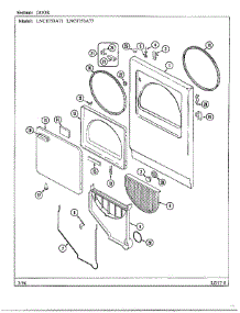 Door parts for Maytag Dryer LNC-8753A71 from AppliancePartsPros.com