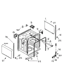 Tank Assy parts for Bosch Dishwasher SHU43C07UC/14 from AppliancePartsPros.com