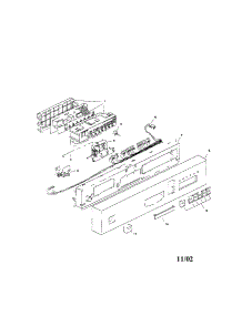 Fascia Panel parts for Bosch Dishwasher SHU5304UC/12 / FD 8003 from AppliancePartsPros.com