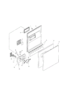 Door Assembly parts for Bosch Dishwasher SHU5304UC/12 / FD 8003 from AppliancePartsPros.com